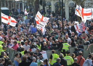 EDL march in city centre 2014 English Defence League. Photo: David Lowndes 