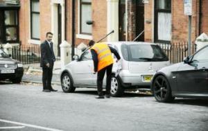 Cars are cleaned up after the graffiti attacks last November, by Ethan Hesketh 