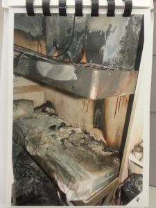 Damage caused by fire started on DFDS ferry by Boden Hughes 