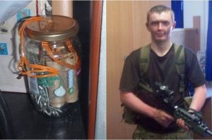 Ryan McGee made this home-made bomb filled with shrapnel