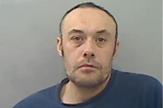 Cleveland Police picture of Scott Weedall, 40, jailed for 21 months for assault at Teesside Crown Court