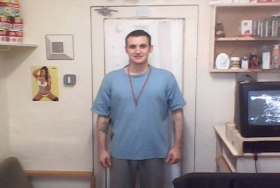 Dale Hewitt poses in jail during a previous stretch