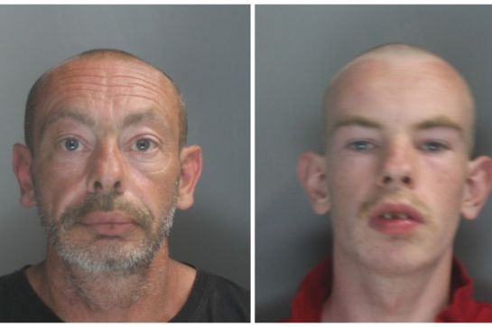 Gregory Hawkshaw (left) and son Danny Hawkshaw (right) admitted burgling 12 churches across Southport and West Lancashire