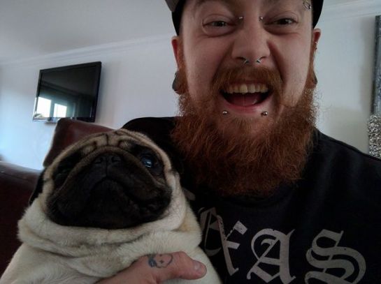  Mark Meechan denied committing a hate crime by releasing a video featuring his girlfriend's dog Buddha giving Nazi salutes (Image: Facebook) 