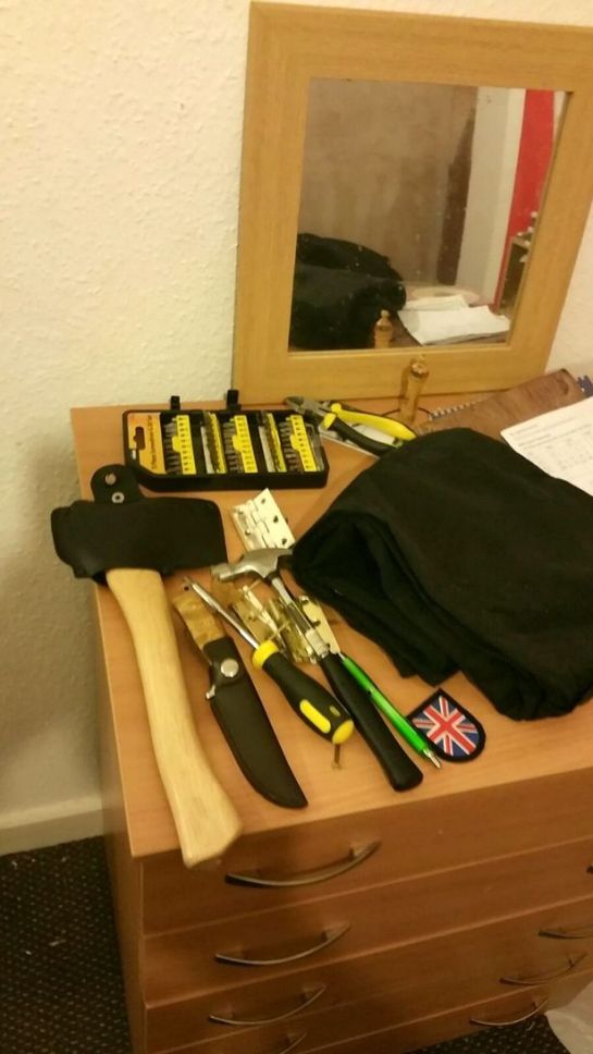  There was also a selection of weapons Stables may have used in the planned massacre (Image: SWNS.com) 