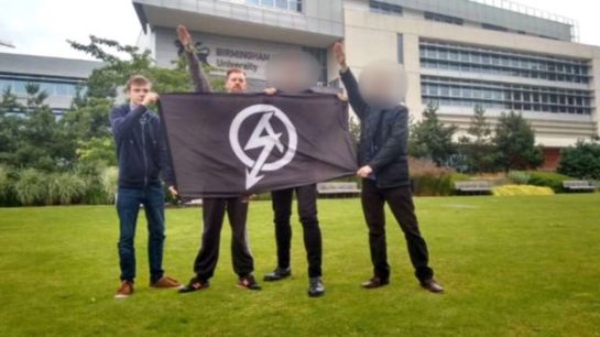 The men posed for a photo at Birmingham City University