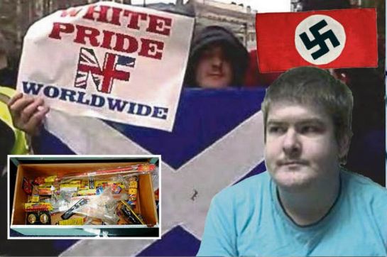 Police searching Peter Morgan's Edinburgh flat found bomb-making equipment and far-right literature (Image: Police/Daily Record)