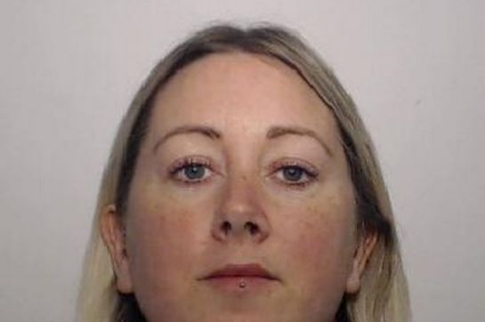 Samantha Turner, 36, has been jailed after she admitted trying to hand over the items when she went to hug prisoner Stephen Benson in the Salford prison