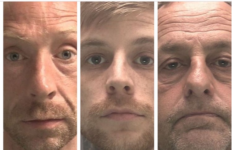 From left; Liam Riley, Declan Geiran and Derek Drummond(Image: Merseyside Police)